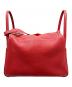 HERMES (エルメス) Lindy 30 リンディ 30/トリヨンクレマンス/レッド系/▢Q刻印：2013年製造/シルバー金具 レッド×シルバー金具 サイズ:30：650000円