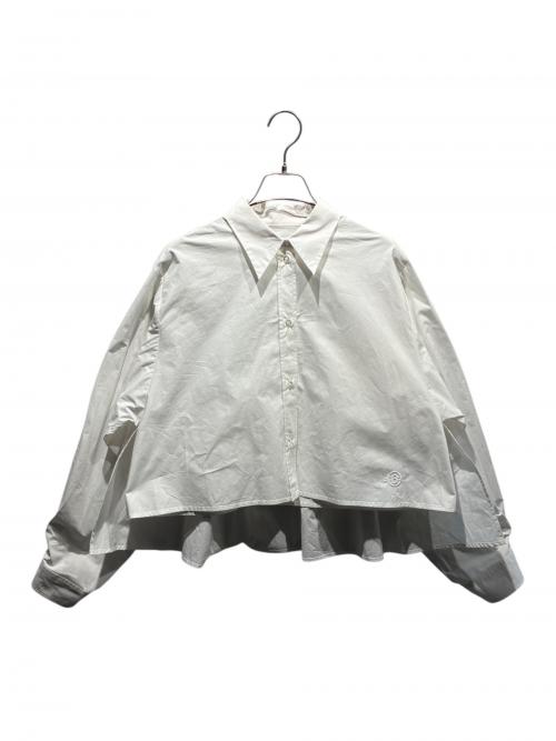 MM6 Maison Margiela（エムエムシックスメゾンマルジェラ）MM6 Maison Margiela (エムエムシックスメゾンマルジェラ) クロップドシャツ/ ホワイト サイズ:14の古着・服飾アイテム
