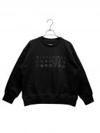 MM6 Maison Margielaエムエムシックスメゾンマルジェラ）の古着「ナンバリングロゴスウェット/M60681 MM006M60681 MM006」｜ブラック
