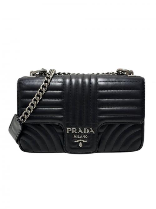 PRADA（プラダ）PRADA (プラダ) ダイアグラムミディアムショルダーバッグ/1BD108 ブラック サイズ:-の古着・服飾アイテム