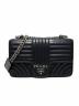 PRADA（プラダ）の古着「ダイアグラムミディアムショルダーバッグ/1BD108」｜ブラック