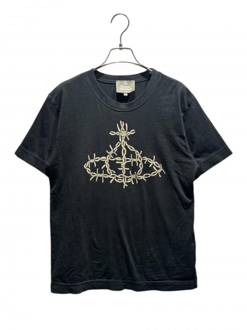 Vivienne Westwood（ヴィヴィアンウエストウッド）Vivienne Westwood (ヴィヴィアンウエストウッド) バラ線オーブシャツ/239047 ブラック サイズ:44の古着・服飾アイテム