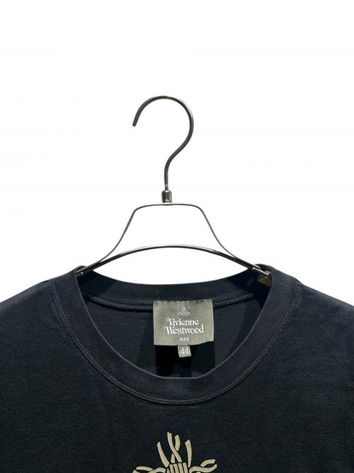 Vivienne Westwood（ヴィヴィアンウエストウッド）Vivienne Westwood (ヴィヴィアンウエストウッド) バラ線オーブシャツ/239047 ブラック サイズ:44の古着・服飾アイテム