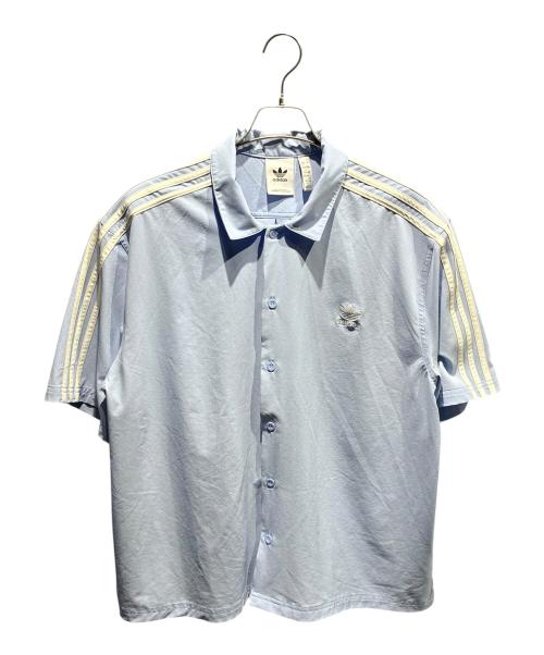 adidas Originals（アディダスオリジナル）adidas Originals (アディダスオリジナル) オープンカラークラシックシャツ スカイブルー サイズ:Lの古着・服飾アイテム