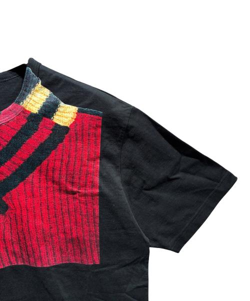 kolor/BEACON（カラービーコン）kolor/BEACON (カラービーコン) ニットプリントTシャツ ブラック サイズ:2の古着・服飾アイテム