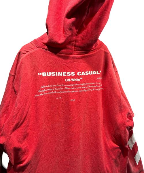 OFFWHITE（オフホワイト）OFFWHITE (オフホワイト) レイヤードパーカー/OMBB042F18192011 レッド サイズ:XLの古着・服飾アイテム