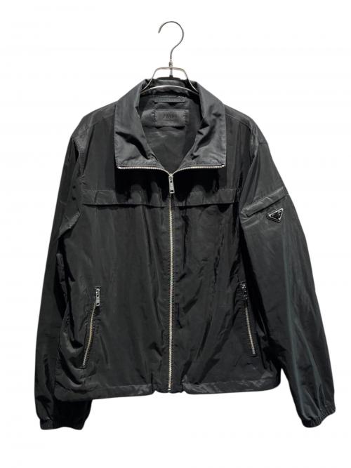PRADA（プラダ）PRADA (プラダ) トライアングルプレートナイロンブルゾン/SGN998 R201 1060 ブラック サイズ:50の古着・服飾アイテム