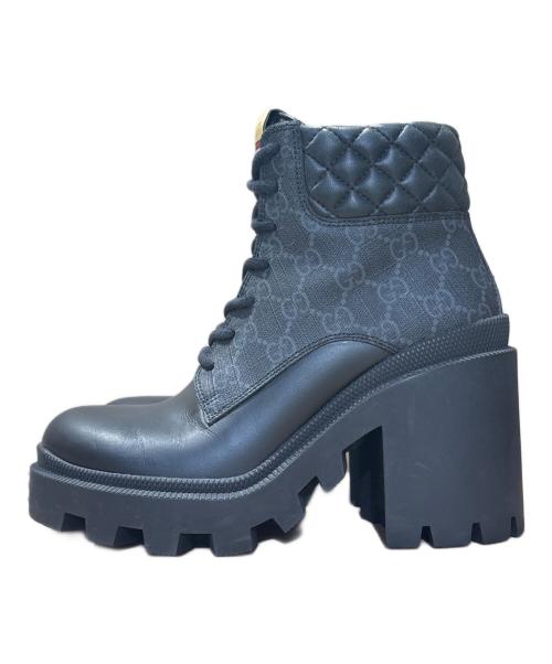 GUCCI（グッチ）GUCCI (グッチ) GGアンクルブーツ/659691 ブラック サイズ:23.5の古着・服飾アイテム