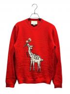 GUCCIグッチ）の古着「キリンデザインニット/579950」｜レッド