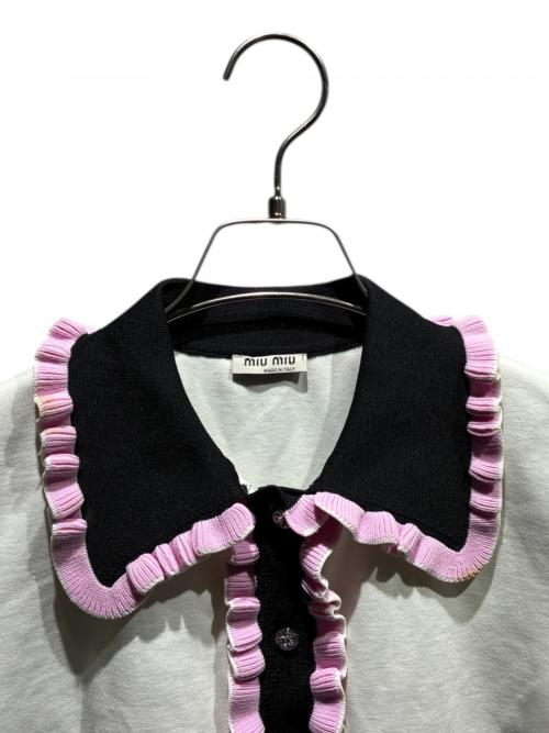 MIU MIU（ミュウミュウ）MIU MIU (ミュウミュウ) 半袖ワンピース ホワイト サイズ:Sの古着・服飾アイテム