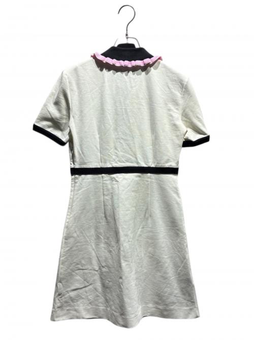 MIU MIU（ミュウミュウ）MIU MIU (ミュウミュウ) 半袖ワンピース ホワイト サイズ:Sの古着・服飾アイテム