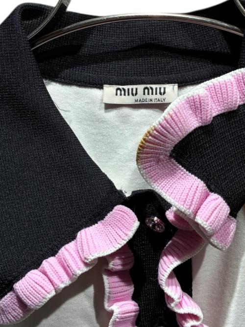 MIU MIU（ミュウミュウ）MIU MIU (ミュウミュウ) 半袖ワンピース ホワイト サイズ:Sの古着・服飾アイテム