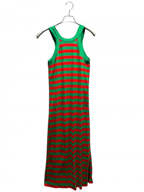 GUCCI（グッチ）GUCCI (グッチ) ノースリーブワンピース/665358 グリーン×レッド サイズ:xsの古着・服飾アイテム