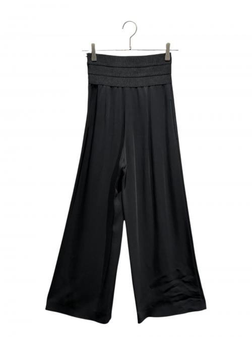 EMPORIO ARMANI（エンポリオ アルマーニ）EMPORIO ARMANI (エンポリオ アルマーニ) レーヨンパンツ ブラック サイズ:38の古着・服飾アイテム
