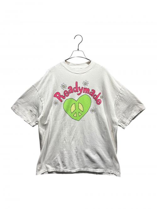 READYMADE（レディメイド）READYMADE (レディメイド) 半袖カットソー ホワイト×ピンク サイズ:XXL 未使用品の古着・服飾アイテム