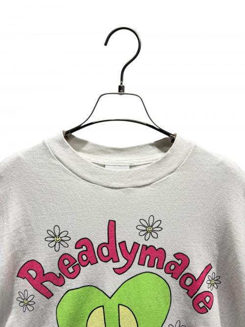 READYMADE（レディメイド）READYMADE (レディメイド) 半袖カットソー ホワイト×ピンク サイズ:XXL 未使用品の古着・服飾アイテム
