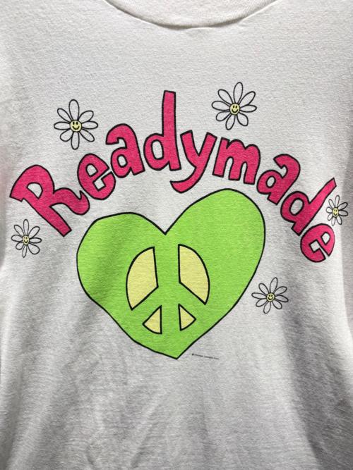 READYMADE（レディメイド）READYMADE (レディメイド) 半袖カットソー ホワイト×ピンク サイズ:XXL 未使用品の古着・服飾アイテム