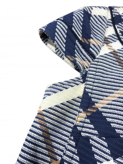 BURBERRY LONDON（バーバリーロンドン）BURBERRY LONDON (バーバリーロンドン) 半袖ワンピース ネイビー×ホワイト サイズ:38の古着・服飾アイテム