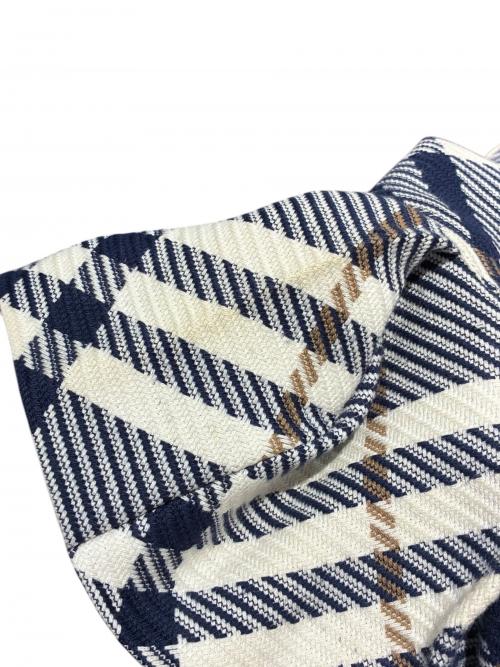 BURBERRY LONDON（バーバリーロンドン）BURBERRY LONDON (バーバリーロンドン) 半袖ワンピース ネイビー×ホワイト サイズ:38の古着・服飾アイテム