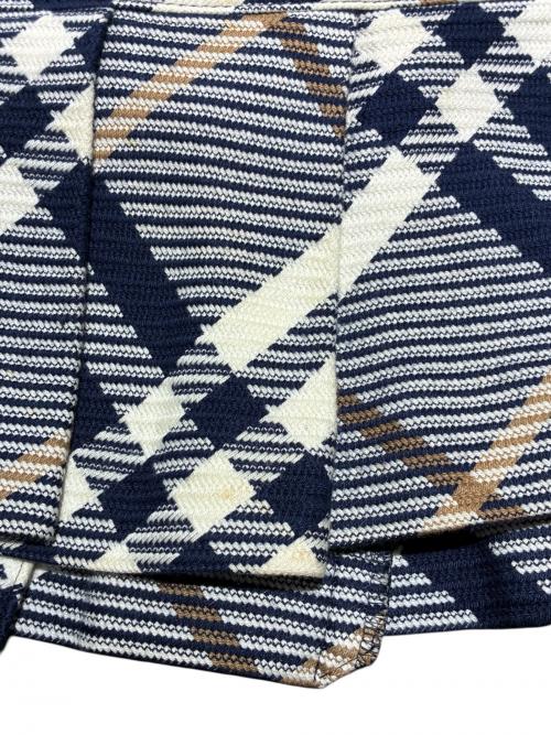 BURBERRY LONDON（バーバリーロンドン）BURBERRY LONDON (バーバリーロンドン) 半袖ワンピース ネイビー×ホワイト サイズ:38の古着・服飾アイテム
