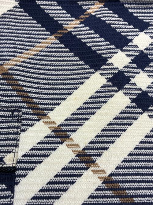 BURBERRY LONDON（バーバリーロンドン）BURBERRY LONDON (バーバリーロンドン) 半袖ワンピース ネイビー×ホワイト サイズ:38の古着・服飾アイテム