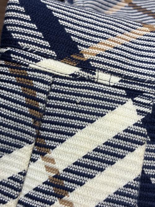 BURBERRY LONDON（バーバリーロンドン）BURBERRY LONDON (バーバリーロンドン) 半袖ワンピース ネイビー×ホワイト サイズ:38の古着・服飾アイテム