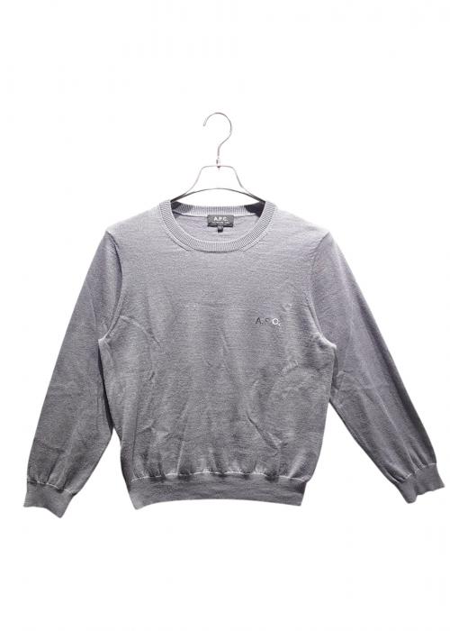 A.P.C.（アーペーセー）A.P.C. (アーペーセー) クルーネックニット グレー サイズ:Lの古着・服飾アイテム