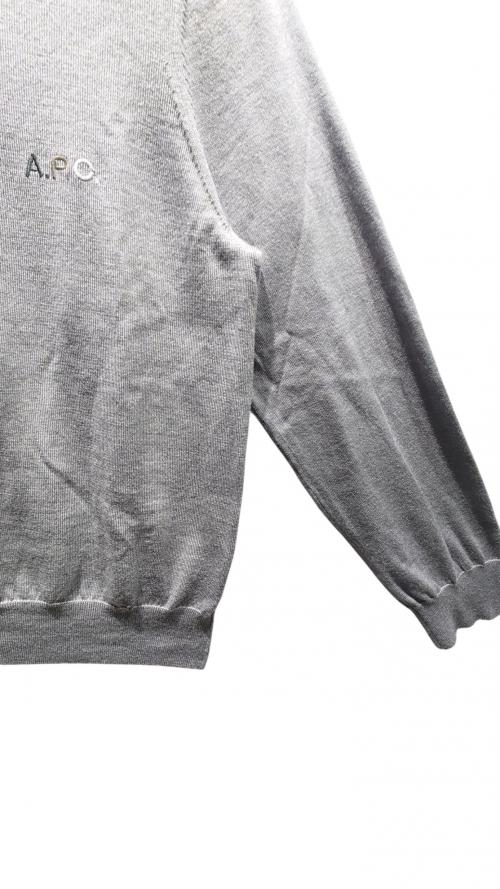 A.P.C.（アーペーセー）A.P.C. (アーペーセー) クルーネックニット グレー サイズ:Lの古着・服飾アイテム