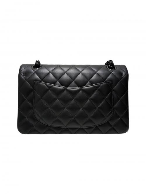 CHANEL（シャネル）CHANEL (シャネル) Wフラップチェーンショルダーバッグ マトラッセ23 ソーブラック A01113 ブラック×ブラック金具 サイズ:23の古着・服飾アイテム