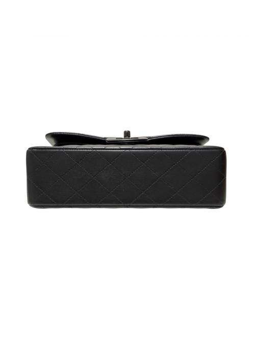 CHANEL（シャネル）CHANEL (シャネル) Wフラップチェーンショルダーバッグ マトラッセ23 ソーブラック A01113 ブラック×ブラック金具 サイズ:23の古着・服飾アイテム