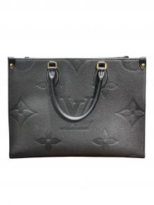 LOUIS VUITTON（ルイ ヴィトン）の古着「トートバッグ/オンザゴーMM/モノグラム・アンプラント」｜ノワール