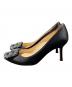 Manolo Blahnik (マノロブラニク) サテンビジューパンプス/ハンギシ ブラック サイズ:33 1/2：25000円