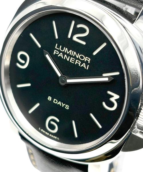 PANERAI（パネライ）PANERAI (パネライ) Luminor Base 8 Days ルミノール ベース 8デイズ Ref.PAM00560 44mm 黒文字盤 黒文字盤 サイズ:44mm/16-21cmの古着・服飾アイテム