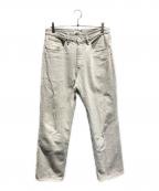 AURALEEオーラリー）の古着「AURALEE/FADED HARD TWIST BROWN DENIM 5P PANTS」｜ライトグレー