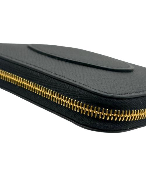 HERMES（エルメス）HERMES (エルメス) Macaron Compact Wallet マカロン コンパクト/ヴォーエプソン/ブラック/G刻印：2026年製造/ゴールド金具 ブラック×ゴールドの古着・服飾アイテム