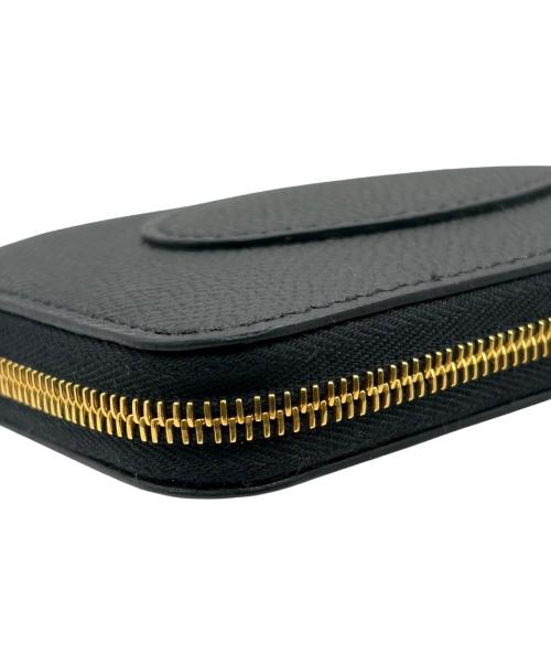 HERMES（エルメス）HERMES (エルメス) Macaron Compact Wallet マカロン コンパクト/ヴォーエプソン/ブラック/G刻印：2026年製造/ゴールド金具 ブラック×ゴールドの古着・服飾アイテム