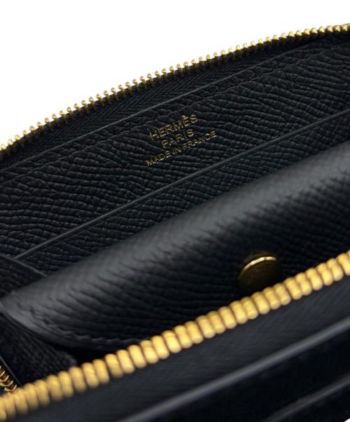 HERMES（エルメス）HERMES (エルメス) Macaron Compact Wallet マカロン コンパクト/ヴォーエプソン/ブラック/G刻印：2026年製造/ゴールド金具 ブラック×ゴールドの古着・服飾アイテム