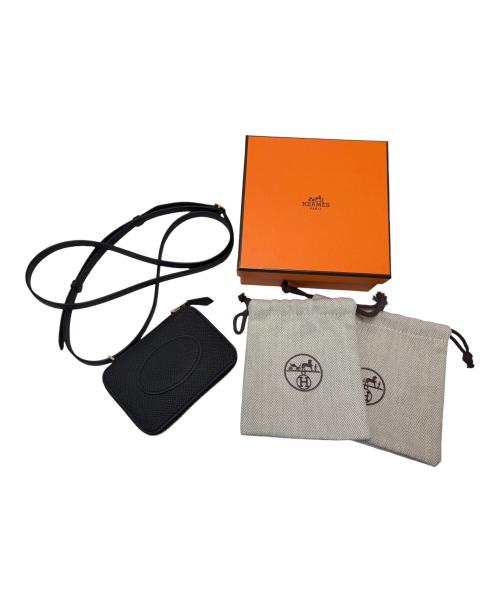 HERMES（エルメス）HERMES (エルメス) Macaron Compact Wallet マカロン コンパクト/ヴォーエプソン/ブラック/G刻印：2026年製造/ゴールド金具 ブラック×ゴールドの古着・服飾アイテム