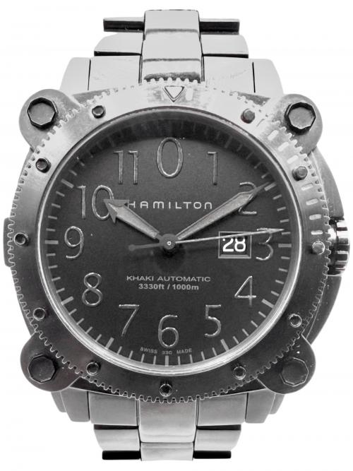 HAMILTON（ハミルトン）HAMILTON (ハミルトン) Khaki Navy BeLOWZERO カーキ ビロウゼロ Ref.H785850 46mm 黒文字盤 ブラック サイズ:46mm/19cmの古着・服飾アイテム