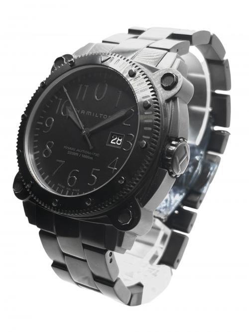HAMILTON（ハミルトン）HAMILTON (ハミルトン) Khaki Navy BeLOWZERO カーキ ビロウゼロ Ref.H785850 46mm 黒文字盤 ブラック サイズ:46mm/19cmの古着・服飾アイテム