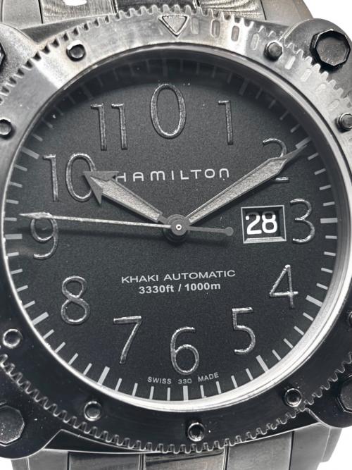 HAMILTON（ハミルトン）HAMILTON (ハミルトン) Khaki Navy BeLOWZERO カーキ ビロウゼロ Ref.H785850 46mm 黒文字盤 ブラック サイズ:46mm/19cmの古着・服飾アイテム
