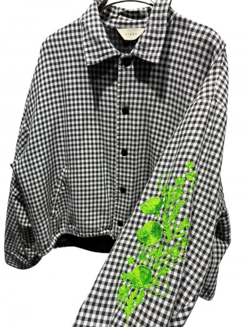 jieda（ジエダ）jieda (ジエダ) エンブロイーダリーコーチジャケット ブラック×ホワイト サイズ:1の古着・服飾アイテム
