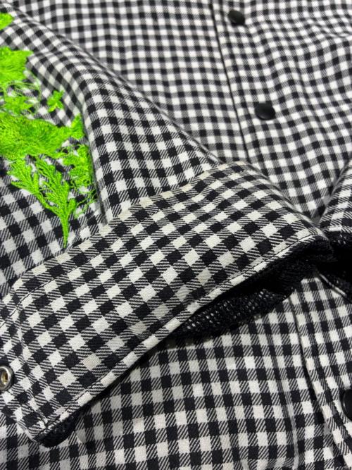 jieda（ジエダ）jieda (ジエダ) エンブロイーダリーコーチジャケット ブラック×ホワイト サイズ:1の古着・服飾アイテム