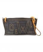LOEWEロエベ）の古着「アナグラム デニム ショルダーバッグ」｜インディゴ×ブラウン