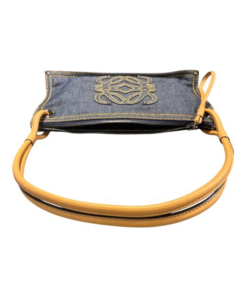 LOEWE（ロエベ）LOEWE (ロエベ) アナグラム デニム ショルダーバッグ インディゴ×ブラウン サイズ:-の古着・服飾アイテム