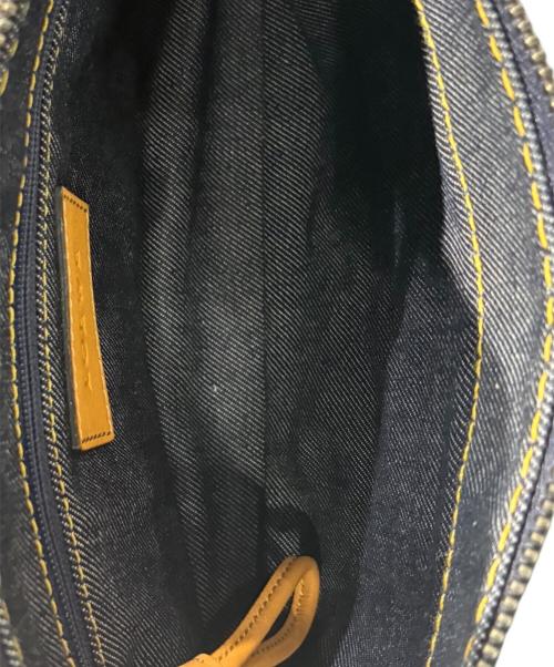 LOEWE（ロエベ）LOEWE (ロエベ) アナグラム デニム ショルダーバッグ インディゴ×ブラウン サイズ:-の古着・服飾アイテム