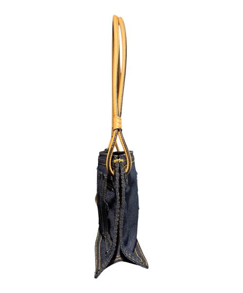LOEWE（ロエベ）LOEWE (ロエベ) アナグラム デニム ショルダーバッグ インディゴ×ブラウン サイズ:-の古着・服飾アイテム