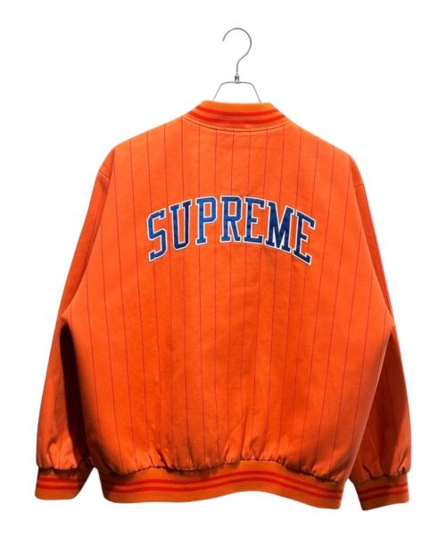 SUPREME（シュプリーム）SUPREME (シュプリーム) PINSTRIPE VARSITY JACKET オレンジ サイズ:XLの古着・服飾アイテム