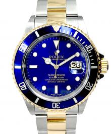 ROLEX（ロレックス）の古着「Submariner Date サブマリーナ デイト Ref.16613LB 40mm 青文字盤 Bluesy」｜ブルーダイヤル