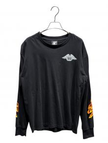 Subculture（サブカルチャー）の古着「ロングスリーブTシャツ」｜ブラック×オレンジ